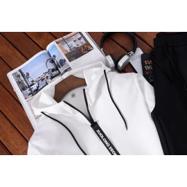 Sets Tracksuit Men Autumn Winter Hooded Sweatshirt Drawstring Outfit Sportswear 2020 Male Suit Pullover Two Piece Set Casual