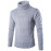 Covrlge Male Sweater Pullover Slim Warm Solid High Lapel Jacquard Hedging British Men's Clothing Mens Turtleneck