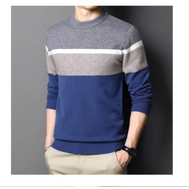 COODRONY Brand Winter Thick Warm Sweater Men - New Arrival Fashion Striped Jumpers Casual O-Neck Pullover Soft Knitwear 