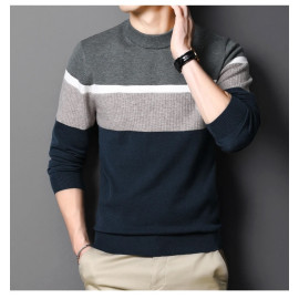 COODRONY Brand Winter Thick Warm Sweater Men - New Arrival Fashion Striped Jumpers Casual O-Neck Pullover Soft Knitwear 