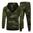 Camo Men Tracksuit Hooded Outerwear Hoodie Set 2 Pieces Autumn Sporting Male Fitness Camouflage Sweatshirts Jacket + Pants Sets