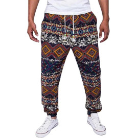Bohemian Cotton Linen Pants(Floral Print Joggers)