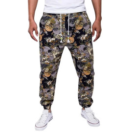 Bohemian Cotton Linen Pants(Floral Print Joggers)