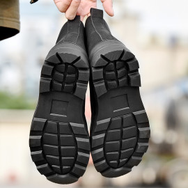 Warm Winter Men Boots -  Genuine Leather Rubber Ankle Boots