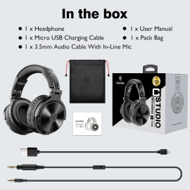 Oneodio  Bluetooth V5.0 Headphones DJ  Wireless/Wired Headphones Wireless On-Ear Stereo Wireless+Wired Headset For Phones PC New