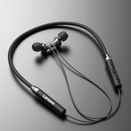 Lenovo Wireless Earphone Bluetooth 5.0 Magnetic Neckband Headphone IPX5 Waterproof Sport Headset with Noise Cancelling Mic