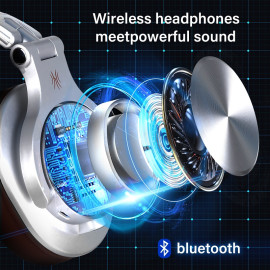 OneOdio Fusion Bluetooth Stereo Over Ear Headphones, Wired/Wireless Professional Monitor DJ  Headphones