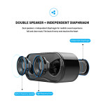M6 Cool Owl Design Bluetooth Speaker LED Flash Wireless Loudspeaker FM Radio Alarm Clock TF Card Support Select Songs By Number