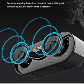 M6 Cool Owl Design Bluetooth Speaker LED Flash Wireless Loudspeaker FM Radio Alarm Clock TF Card Support Select Songs By Number
