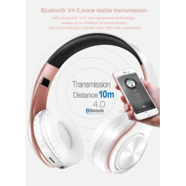 Men gift Gold Wireless headphones Bluetooth earphone Stero headset with Build-in MIC with 3.5mm jack for Xiaomi Samsung IPHONE