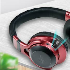 LED Light Wireless Bluetooth Headphones 3D Stereo Earphone  With Mic Headset Support TF Card FM Mode Audio Jack