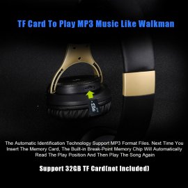ZEALOT B26T Wireless Headphones for Computer Phone Bluetooth Earphone Stereo Bass Gaming Headset with Mic, Support TF card