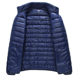 Autumn Winter Down Jacket Men Casual Stand Collar Ultra Light Parka Coat Portable Outwear Windproof White Duck Down Jacket 6XL