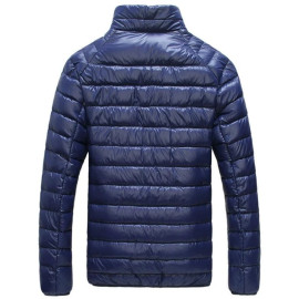 Autumn Winter Down Jacket Men Casual Stand Collar Ultra Light Parka Coat Portable Outwear Windproof White Duck Down Jacket 6XL