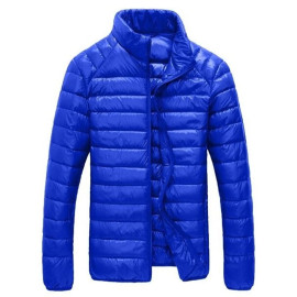 Autumn Winter Down Jacket Men Casual Stand Collar Ultra Light Parka Coat Portable Outwear Windproof White Duck Down Jacket 6XL