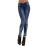 Plus size women embroidery long jeans blue denim pencil pants skinny high waist autumn with pockets streetwear vaqueros mujer