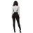 New Spring and Autumn Women's Fashion High Waist Stretch Slim Jeans Ms Black White Casual Woman Pencil Jeans