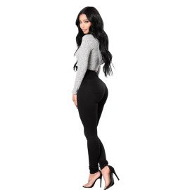 New Spring and Autumn Women's Fashion High Waist Stretch Slim Jeans Ms Black White Casual Woman Pencil Jeans