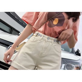 Garemay Women's Denim Shorts Classic Vintage High Waist Blue Wide Leg Female Caual Summer Ladies Shorts Jeans For Women