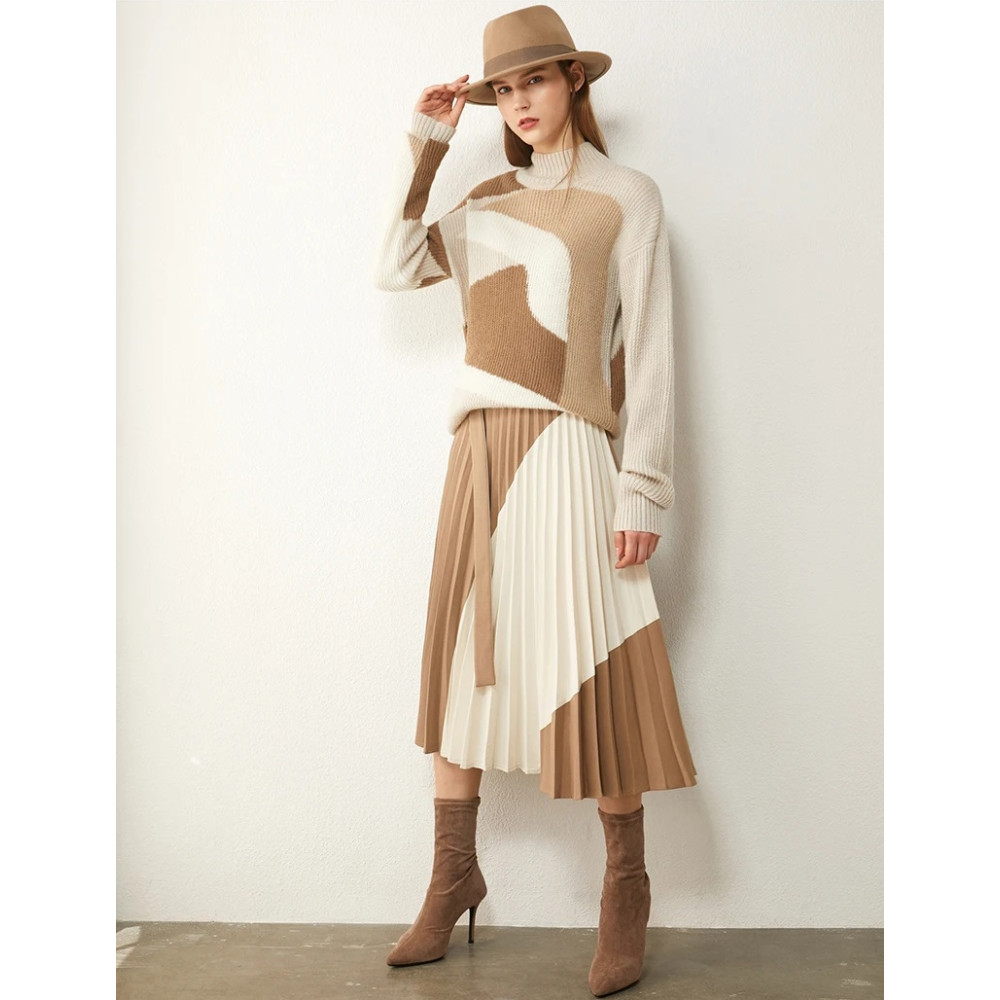 Amii Minimalism Autumn Winter Sweaters For Women - Fashion Turtleneck Sweater Full Sleeve Loose Turtleneck Sweater Tops
