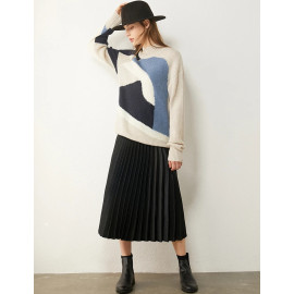 Amii Minimalism Autumn Winter Sweaters For Women - Fashion Turtleneck Sweater Full Sleeve Loose Turtleneck Sweater Tops