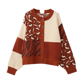 Amii Minimalism Autumn Winter Fashion Sweaters For Women - Causal Onck Printed Loose Women's Sweater Women's sweater