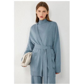 AMII Minimalism Autumn Winter Fashion Knitted Women Coat