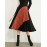 AMII Minimalism Autumn Fashion Pleated Women Skirt - Spliced High Waist Aline Women Skirt