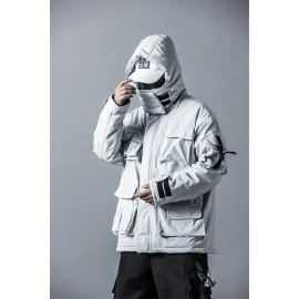 11 BYBB'S DARK Mens Winter Jackets Coat Streetwear Casual Cargo Parkas Tactics Function Hoody Coat Multi-pocket Warm Male DG506