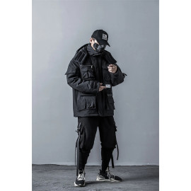 11 BYBB'S DARK Mens Winter Jackets Coat Streetwear Casual Cargo Parkas Tactics Function Hoody Coat Multi-pocket Warm Male DG506