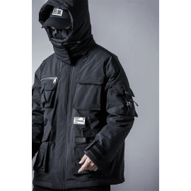 11 BYBB'S DARK Mens Winter Jackets Coat Streetwear Casual Cargo Parkas Tactics Function Hoody Coat Multi-pocket Warm Male DG506