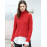Amii  Harajuku  Women's Sweater - High collar Pullover drop round slit blouse 