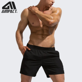 AIMPACT mens summer Fitness Shorts men's jogger cansual Knee length Shorts bodybuilding quick Dry Workout Beach sportwears