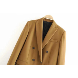 Aachoae Women Vintage Double Breasted Blazer