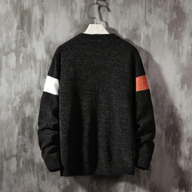 2020 New Sweater Men Long Sleeves Autumn Winter Pullover Knitted O-Neck Plus