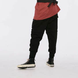 11 BYBB'S DARK Detachable Multi-Pocket Cargo Pants Men Harajuku Hip Hop Streetwear Joggers Man Elastic Waist Sweatpants Techwear