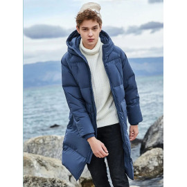 SEMIR New Winter Down Jacket - Long Thick Waterproof Winter Coat Men