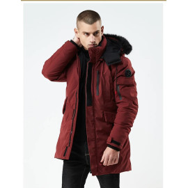 New Winter Casual Long Style Hooded Epaulet Cotton Jackets