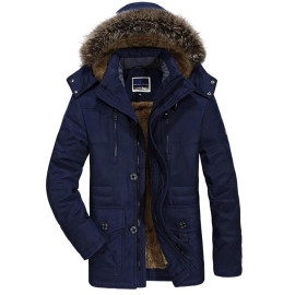 Men's Fur Collar Windproof Parkas Winter Jacket