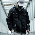 11 BYBB'S DARK Cargo Jackets Men Streetwear Pocket Military Tactical Jacket Wind Breaker Male Loose Windbreaker Coat DG422