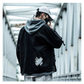 11 BYBB'S DARK Cargo Jackets Men Streetwear Pocket Military Tactical Jacket Wind Breaker Male Loose Windbreaker Coat DG422