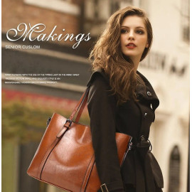 ACELURE Women bag Oil wax Women's Leather Handbags Luxury Lady Hand Bags With Purse Pocket Women messenger bag Big Tote Sac Bols