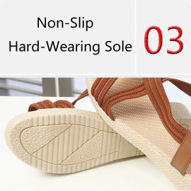 Women Summer Flat Peep Toe Sandals
