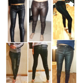 Stretch PU Leather Pants For Women High Waist Joggers Women Trousers