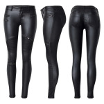 Stretch PU Leather Pants For Women High Waist Joggers Women Trousers