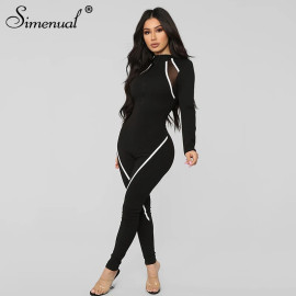 Simenual Fitness Casual Sporty Rompers Womens Jumpsuit