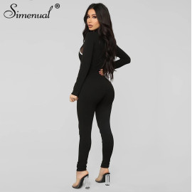 Simenual Fitness Casual Sporty Rompers Womens Jumpsuit