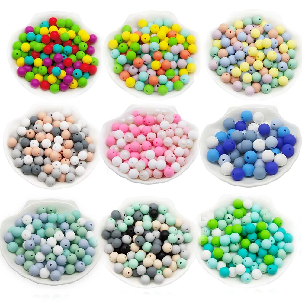 Food Grade Silicone Beads 20pc Round 9mm - Teething & Jewellery