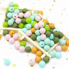 Food Grade Silicone Beads 20pc Round 9mm - Teething & Jewellery