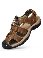 Men's Genuine Leather Casual Summer Sandals - Sizes 38-48